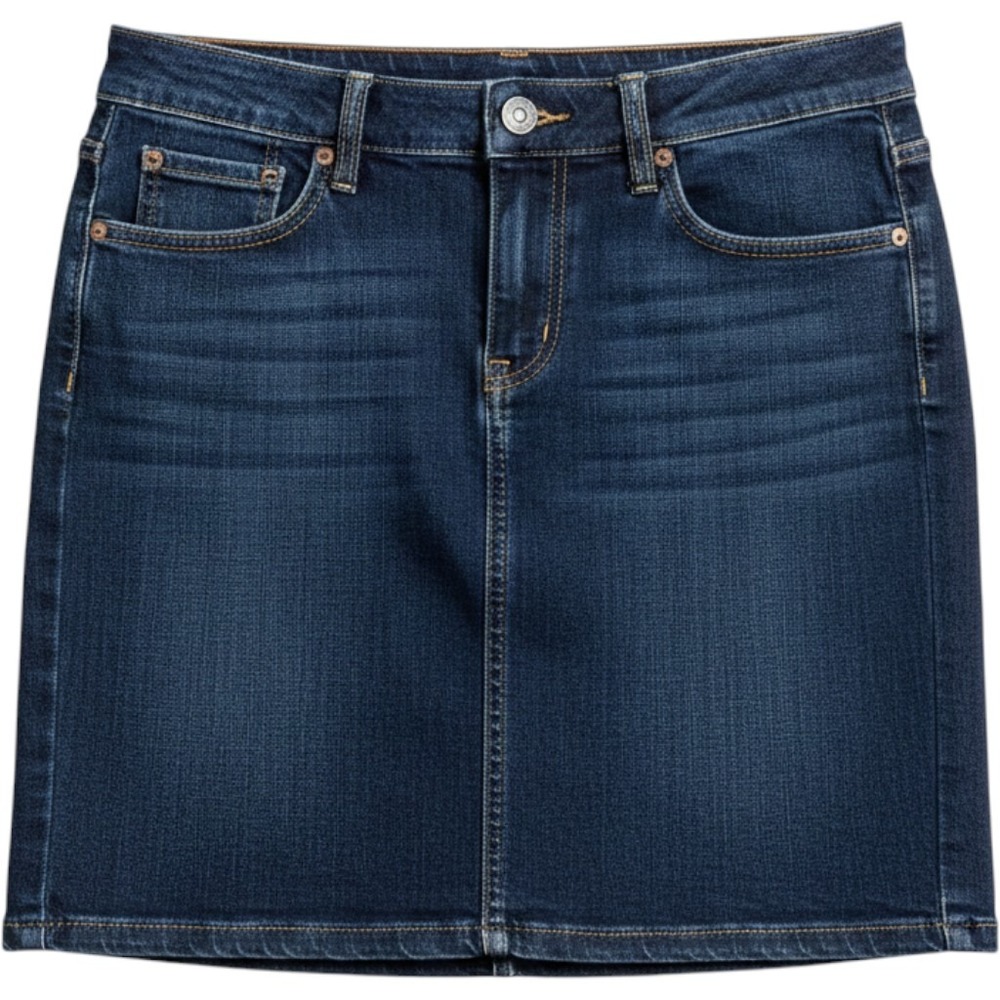 J Jill Denim Skirt Womens 6 Blue Dark Wash Stretch Classic Casual Everyday